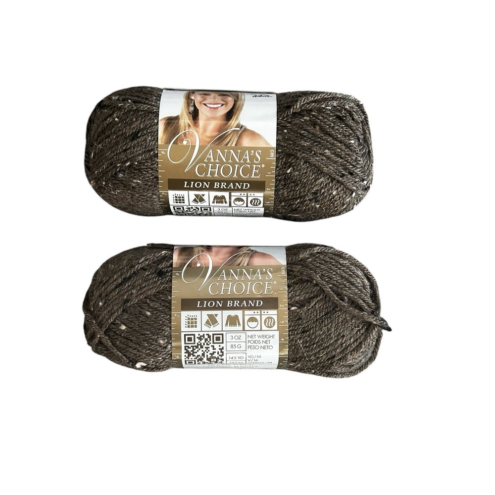 Lion Brand‎ Vanna's Choice Yarn 860-403 Barley 3oz 145 Yards Lot Of 2